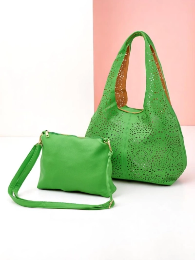 Royalfashion Große Damen-Spitzenshopper-Tasche Lira Lace