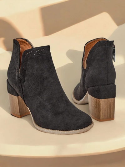 Royalfashion Damen Stiefeletten auf einem Pfosten Vettot