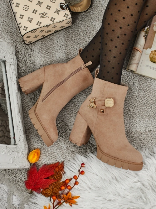 Ботильйони жіночі еко замшеві на підборах Bearr