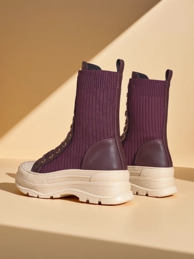 Royalfashion Damen High Worker Boots Fosilla