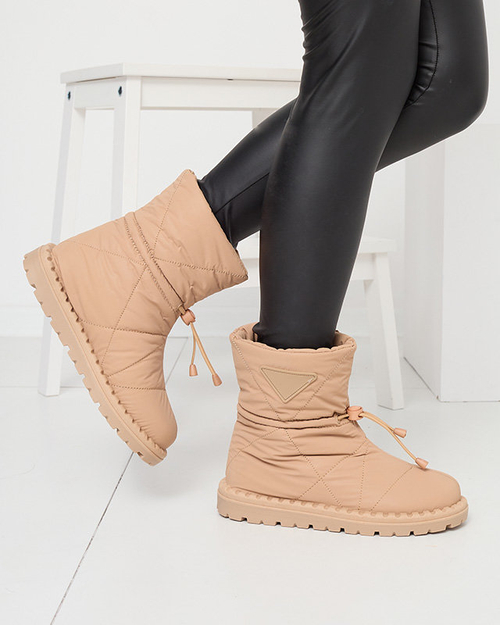 Світло-коричневі стьобані снігові чоботи Ferri