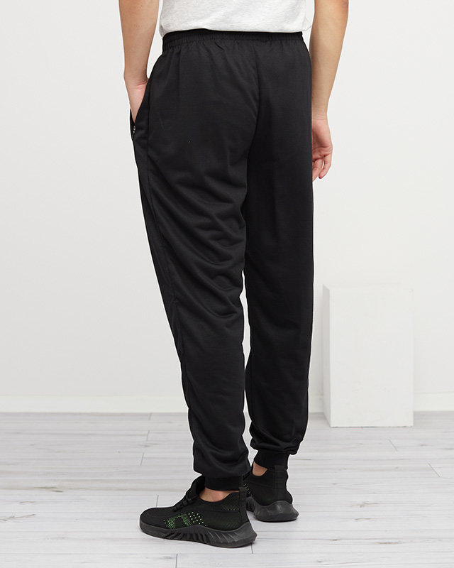 Herren-Jogginghose mit schwarzem Patch - Kleidung