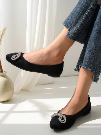 Royalfashion Damen-Ballerinas mit einer Schleife Ofelna