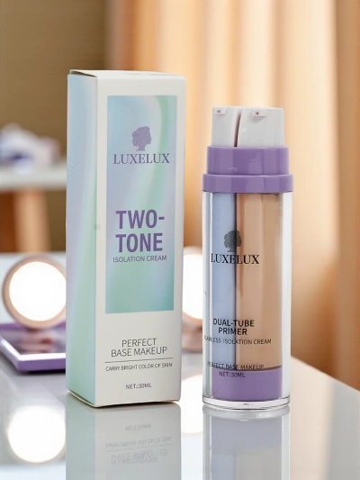 2-in-1 Creme mit violetter Make-up-Basis und Foundation - Neutralisiert gelbe und erdige Untertöne