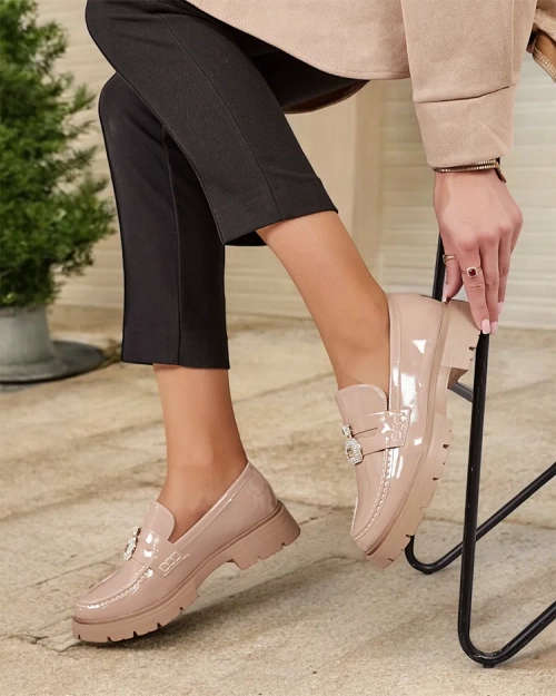 Royalfashion Жіночі лаковані мокасини Bemies