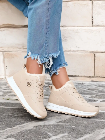 Royalfashion Beige isolierte Sportschuhe für Frauen Lahho