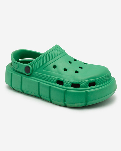 Royalfashion Dunkelgrüne Damen-Gummi-Flip-Flops Kooranza