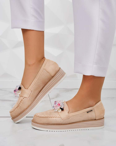 Мокасини Royalfashion з різнокольоровим камінням Restea