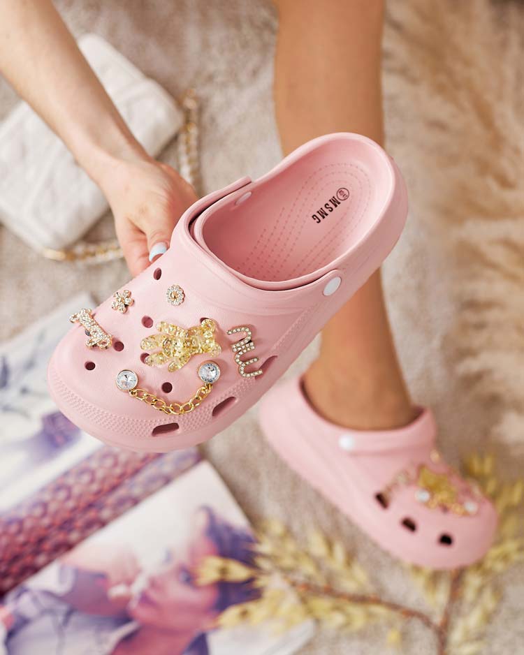 Royalfashion Damen-Gummi-Flip-Flops mit Fescas-Verzierungen