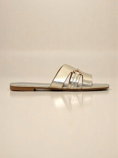 Royalfashion Damen Pantoletten mit flacher Sohle Lina