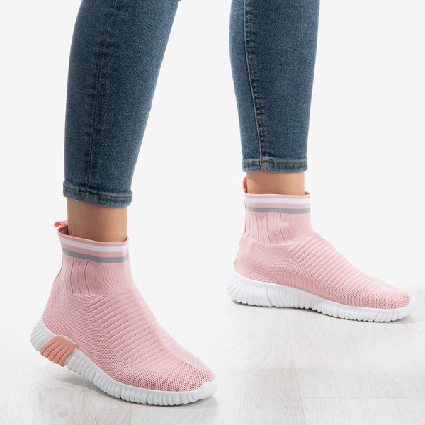 Rosa Sportschuhe mit dekorativer Socke Sallitsa - Schuhe 1
