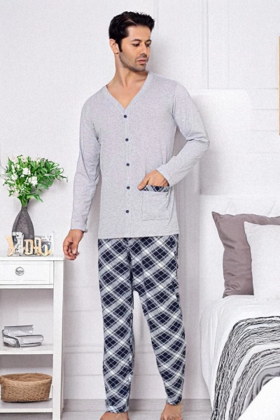 Royalfashion Baumwoll-Herrenpyjamas