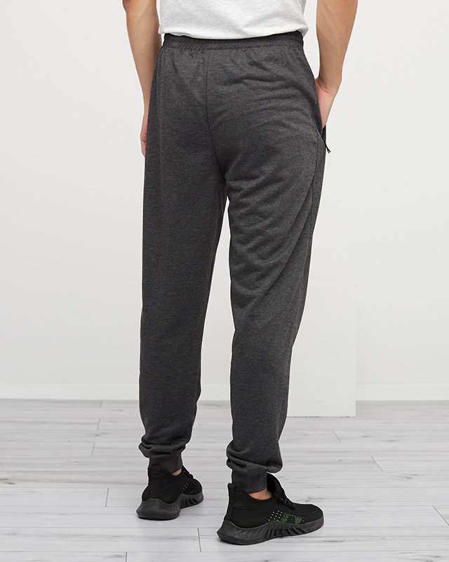 Dunkelgraue Trainingshose mit Kordelzug für Herren - Kleidung