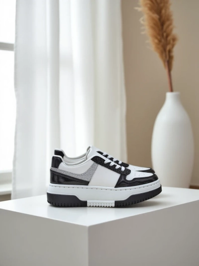 Royalfashion Damen Sneaker mit Glitzer Qisofi