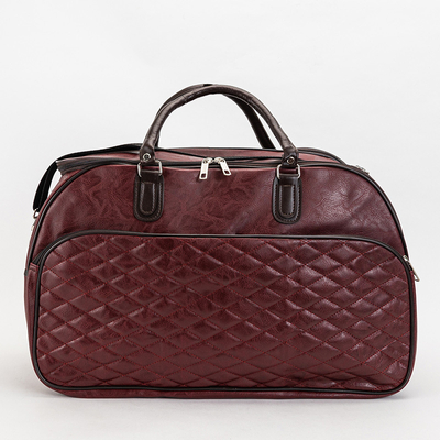 Maroon Reisetasche mit Steppung - Accessoires