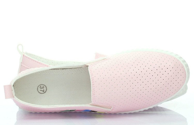 Różowe trampki slip on - Obuwie