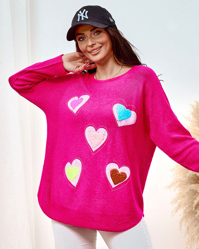 Royalfashion Dünner Damenpullover mit Herzen