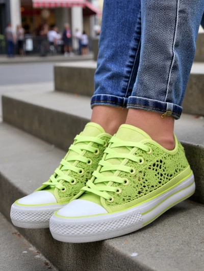 Royalfashion Damen perforierte Sneakers Nizzet