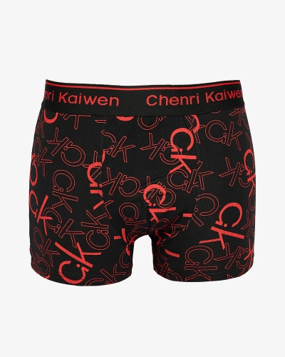Royalfashion Herren Boxershorts mit Print in schwarz und rot