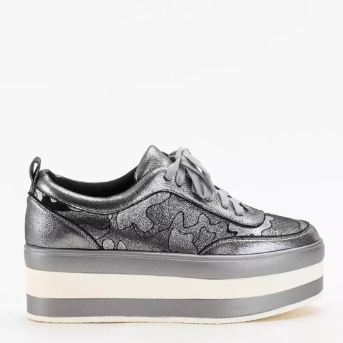 OUTLET Сірі жіночі туфлі на платформі Exira - Взуття