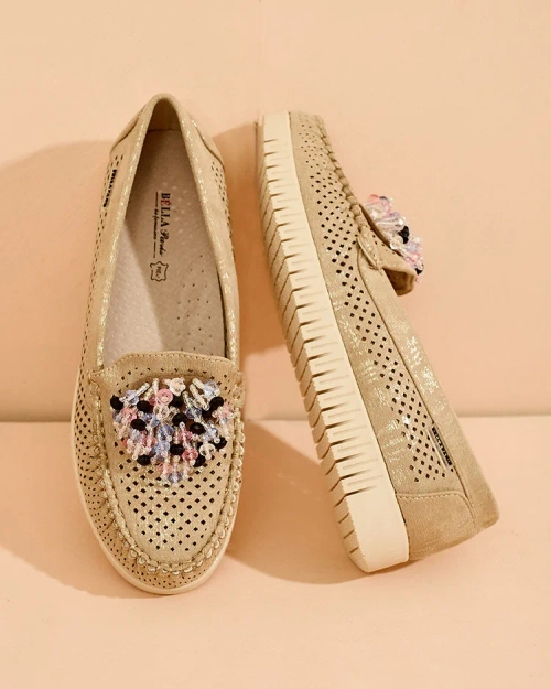 Royalfashion Жіночі ажурні мокасини з бісеру Namis