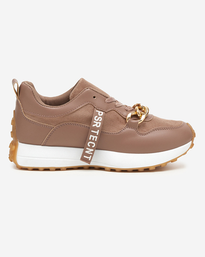 Braune und rosafarbene Arikas Damen-Sportschuhe - Schuhe