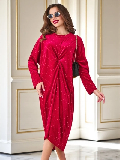 Royalfashion Damenkleid mit Raffungen