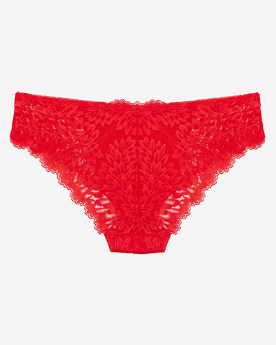 Червоні мереживні трусики