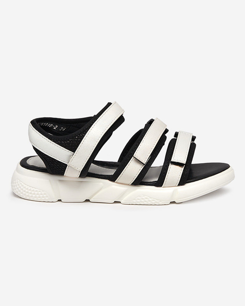 Босоніжки для дівчаток на липучках у білих туфлях Mumin