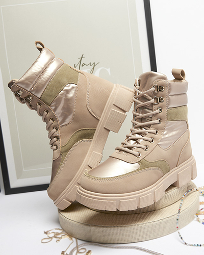 Hellbraune isolierte Damenstiefel Kasemi- Footwear