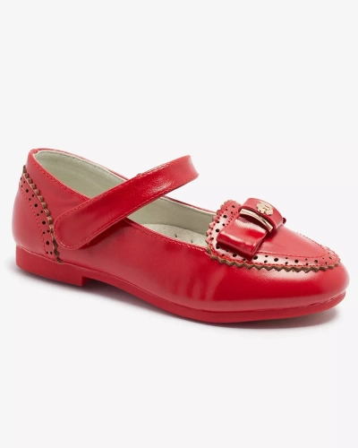 Rote Mädchen-Pumps mit Schleife Proya- Footwear