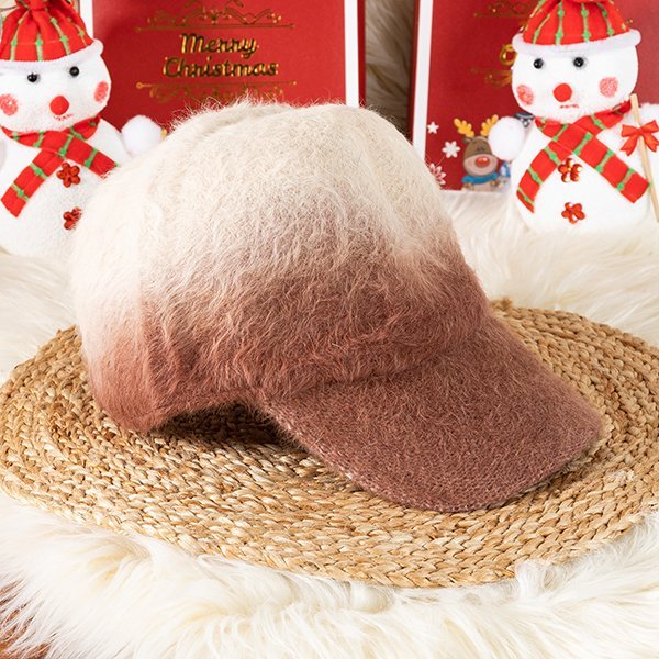 Pelzmütze mit Visier in Braun - Mützen