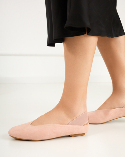 Pinke Damen-Ballerinas mit eckiger Kappe Lojara - Footwear