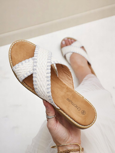 Royalfashion Damensandalen mit gewebten Riemen Bornes