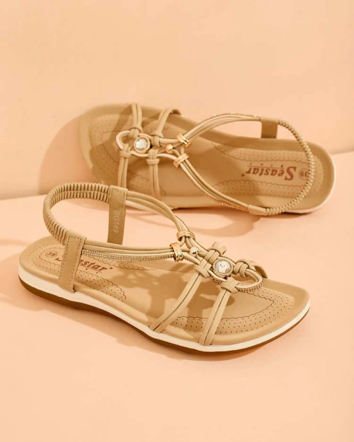 Royalfashion Жіночі босоніжки з цирконію Solin