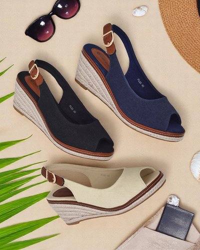 Royalfashion Damen Keil sandals offene Zehen Tafenis