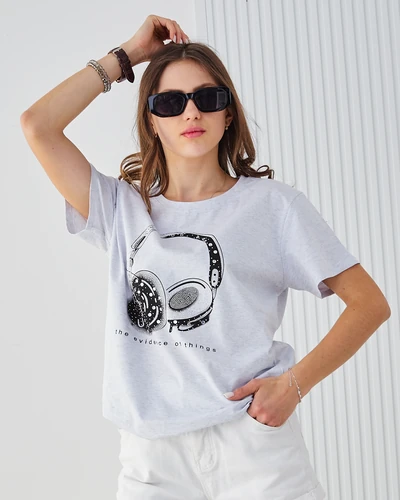 Royalfashion Damen Baumwoll-T-Shirt mit Print