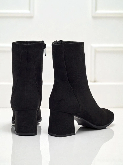 Ботильйони жіночі еко замшеві на підборах-стовпчику Evron