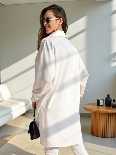 Royalfashion Langes Oversized-Damenshirt