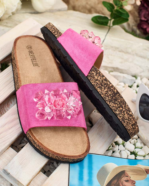 Royalfashion Жіночі шльопанці Villo зі стразами