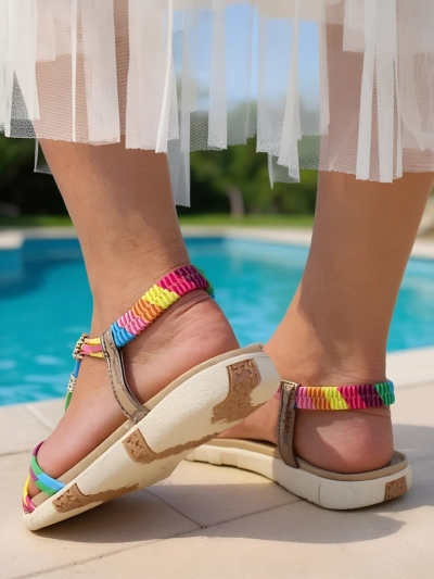 Royalfashion Damen-Sandalen mit Verzierungen Veve