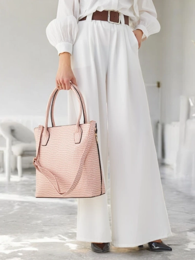 Royalfashion Handtasche aus Lackleder für Damen mit Prägung