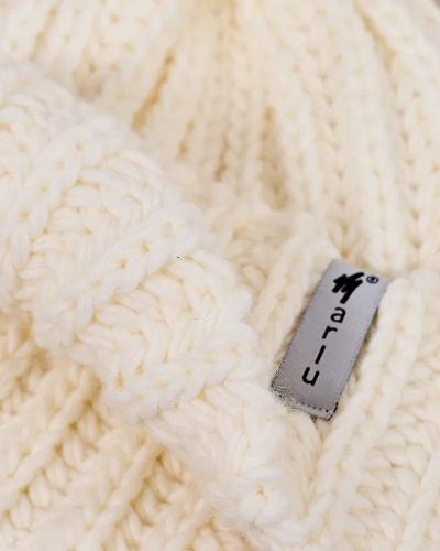 Royalfashion Damen Strickmütze mit Bommel