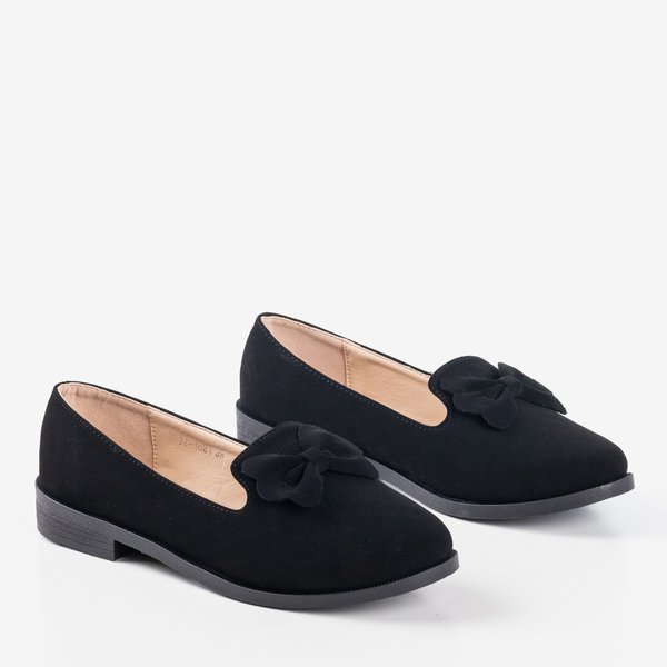 Schwarze Slipper mit Flavisa-Schleife - Schuhe 1