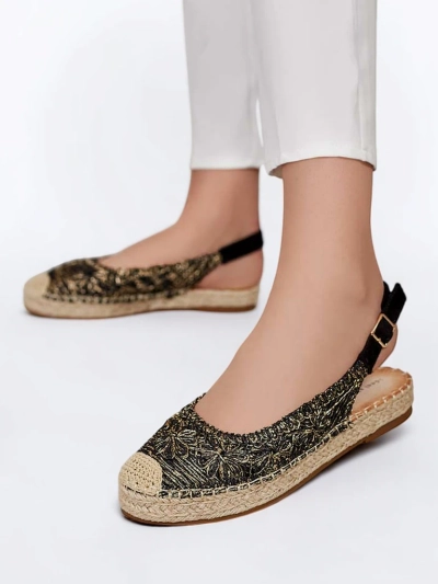 Royalfashion Damen-Espadrilles mit dekorativer Stickerei