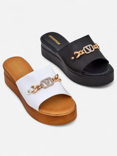 Royalfashion Damensandalen mit Keilabsatz Dalimma