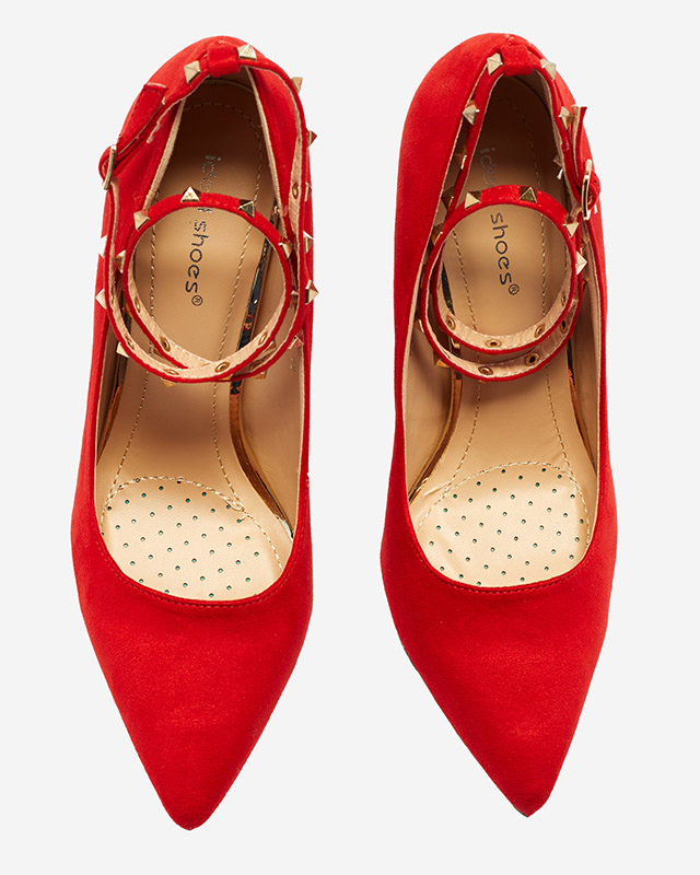 Rote Damen-High-Heels mit Knöchelriemchen Altans - Schuhe