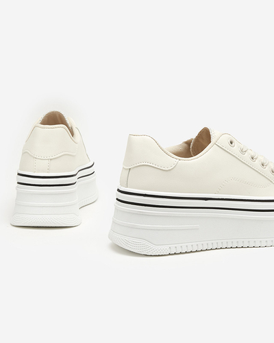 Cremefarbene Damen-Sportschuhe a'la Sneakers Aniel - Footwear