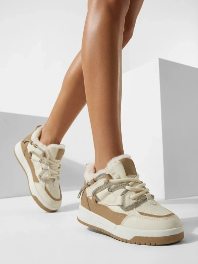 Sneakers Damen Aurora Beige Leder Bequem für den Alltag