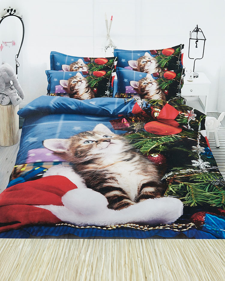 Royalfashion Weihnachtsbettwäsche 200x220 4-teiliges Set